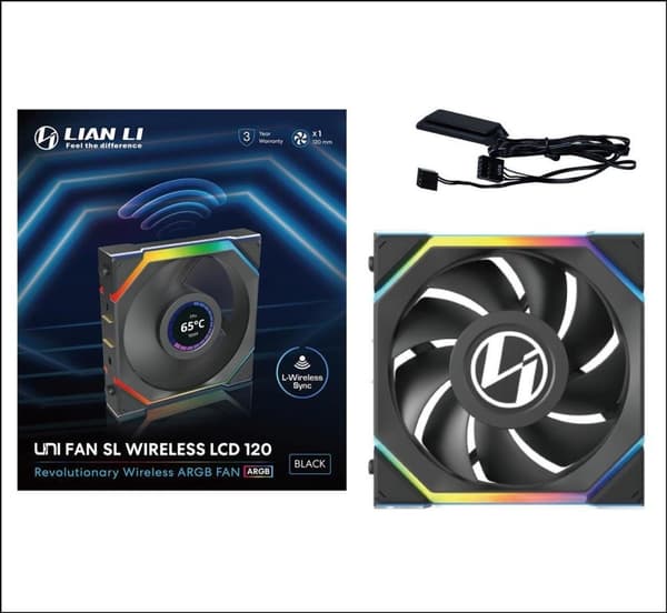 Kassevifte 120mm/g99.12slLCD1w1b.00 lian li, Lian li