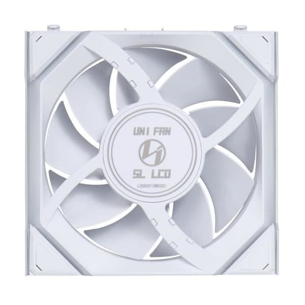 Ventilator LIANLI Uni Fan SL 120 LCD ARGB Trådlös - Vit