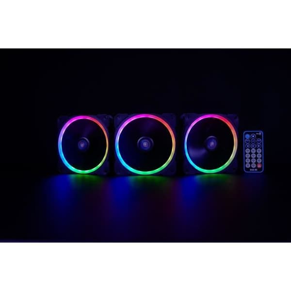 AEROCOOL Paket med 3 Orbit RGB PC-fodral fläktar - 120 mm