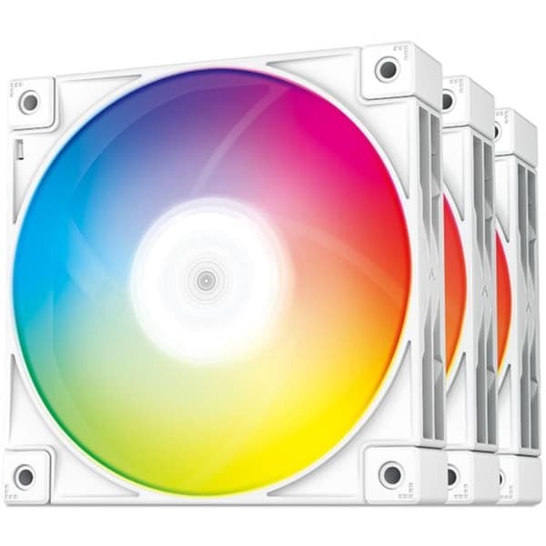 DEEPCOOL FC120 ARGB fläkt (Vit) - Pack 3 - 3x120mm - 500-1800 RPM - <28 dBA - 61,91 CFM