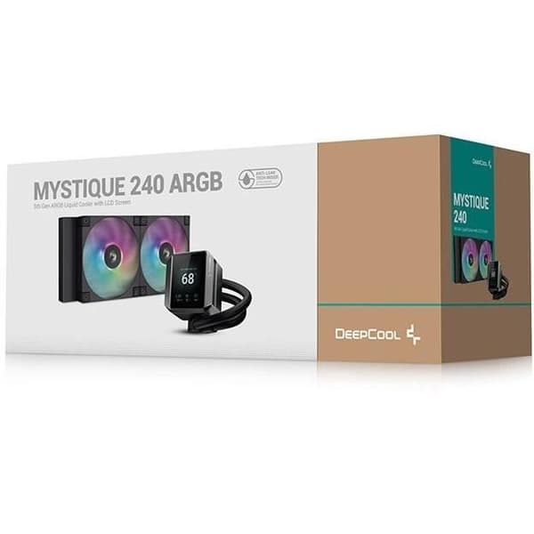 Kylning PC - DEEPCOOL - MYSTIQUE 240 ARGB - 12 cm - 500-2400 varv/min - Svart