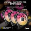 Miniatyrbild 2 av 3: iCUE LINK RX120 RGB MAX har effektiv kylning och anpassningsbar RGB-belysning för optimal prestanda.