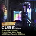 Miniatyrbild 2 av 5: BITFENIX Cube AIO 240 (svart) - Vattenkylning AIO - 2x120mm