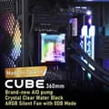 Miniatyrbild 2 av 5: BITFENIX Cube AIO 360 (svart) - Vattenkylning AIO - 3x120mm