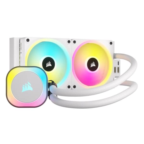 Corsair H100I Processor Hybrid Køler 12 cm Hvid