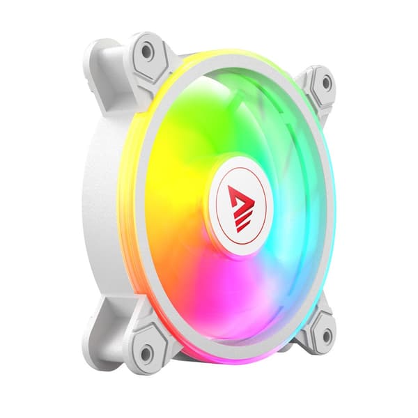 SAVIO FAN-01 HVID 4-pak 120 mm ARGB-blæser inklusive controller og fjernbetjening