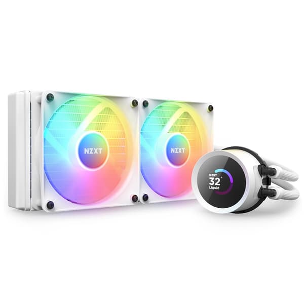 NZXT Kraken 240 RGB Processor Alt-i-en væskekøler 12 cm Hvid 1 stk