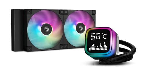 DeepCool R-LP240-BKMSNC-G-1 tietokoneen jäähdytysjärjestelmä Tietokonekotelo, suoritin All-in-one-nestejäähdytin 12 cm musta 1 kpl