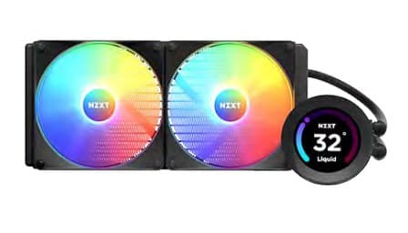 NZXT Kraken Elite 280 RGB Processor Alt-i-en væskekøler 14 cm Sort 1 stk