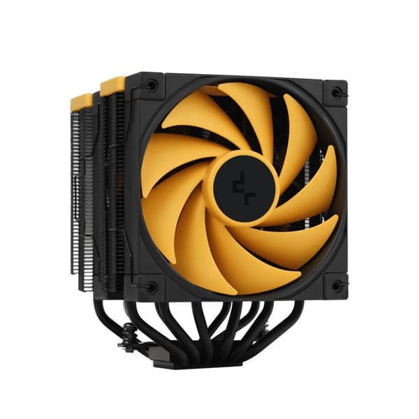DeepCool AK620 Zero Dark Zoria -prosessorijäähdytin 12 cm musta, keltainen 1 kpl musta, Keltainen