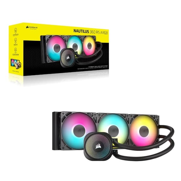 Corsair NAUTILUS 360 RS ARGB Processor Luftkylare Svart