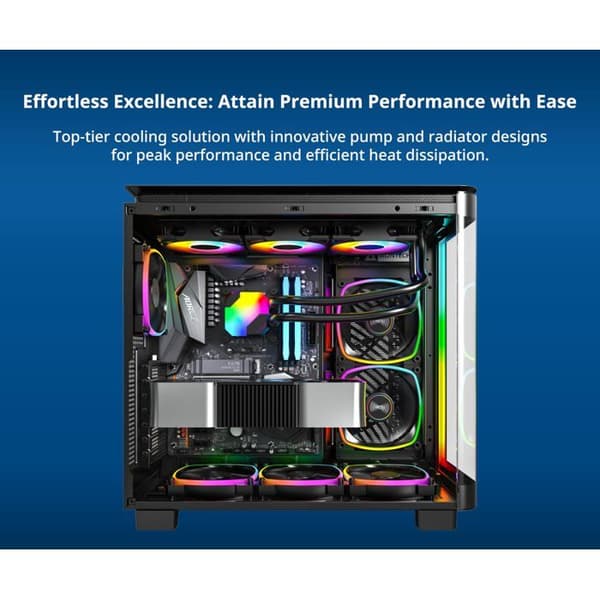 Kit vattenkylning AIO - MONTECH - HyperFlow RGB - 360mm - Svart - Kompatibel med Socket AM4