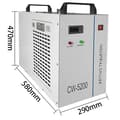Pikkukuva 2 / 2: Teollinen vesijäähdytin, 6L säiliökapasiteetti, ±0,3℃ tarkkuus,CW-5200 220V