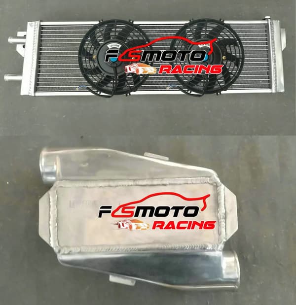 Universel Luft Vand Intercooler, Kompakte Dimensioner, Integrerede Ventilatorer,Intercooler OG VENTILATOR