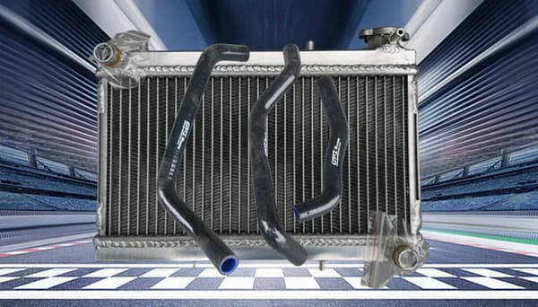 Aluminiumkylare för Honda FourTrax 250, Hållbar konstruktion, Effektiv kylning,svart