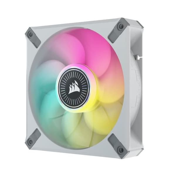 CORSAIR ML ELITE Series Fläkt - ML120 RGB ELITE WHITE - Diameter 120 mm - Trippelpaket med belysningsnod CORE (CO-9050117-WW)