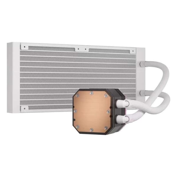 CORSAIR - H100i ELITE CAPELLIX XT - Allt-i-ett vattenkylningssats - 240 mm kylare - Vit - (CW-9060072-WW)