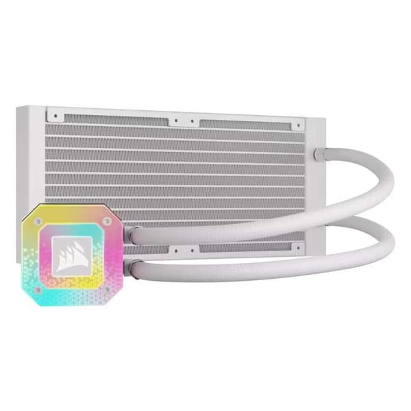 CORSAIR - H100i ELITE CAPELLIX XT - Allt-i-ett vattenkylningssats - 240 mm kylare - Vit - (CW-9060072-WW)