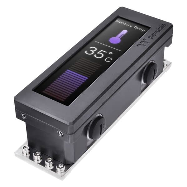 Thermaltake Pacific A2 Ultra Memory Water Block, Arbeitsspeicher-Kuhler, 3,9" LCD-Display, PC-Watercooling Black