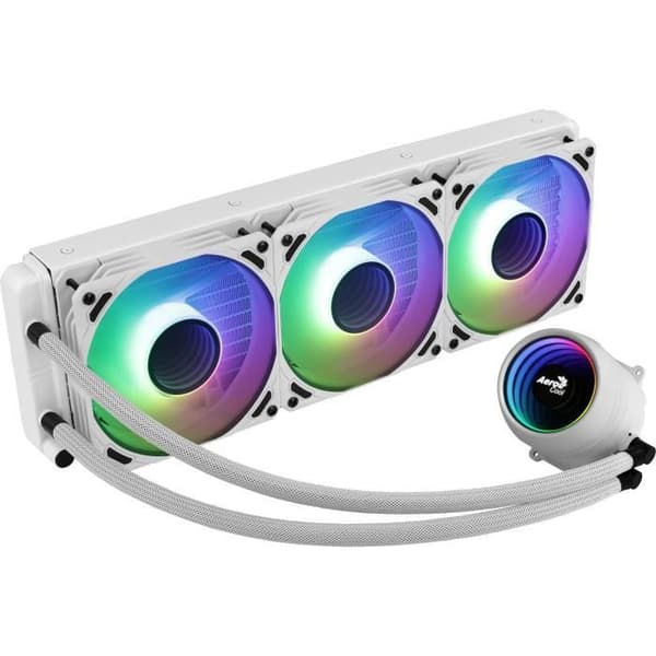 AEROCOOL Mirage L360 ARGB Vit - 360 mm CPU vattenkylningssats - LGA1700-sats ingår Vit