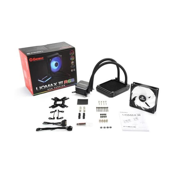 ENERMAX LiqMax III RGB allt-i-ett (AIO) CPU-kylare, 120 mm version (ELC-LMT120-RGB)
