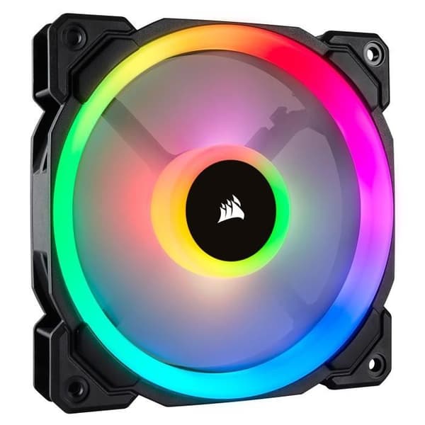 CORSAIR Corsair LL-serien, LL120 RGB, 120 mm dubbel ljusslinga RGB LED PWM-fläkt, enkelpack (CO-9050071-WW)