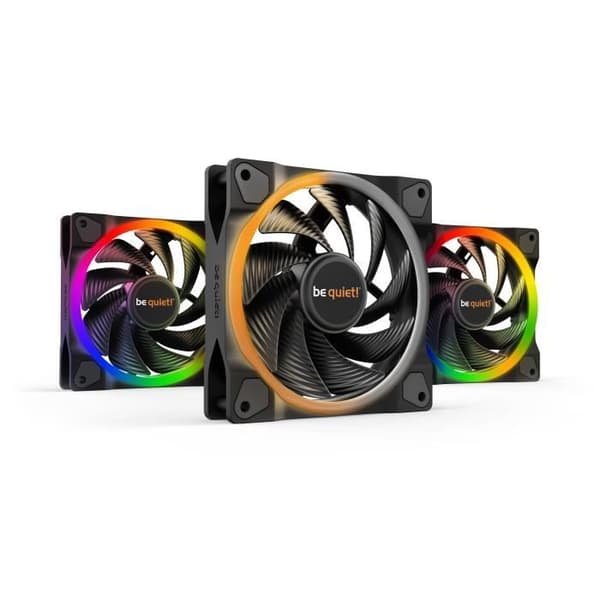 var tyst! Light Wings 120 mm PWM High Speed ARGB trippelpack - 3-pack termoreglerade 120 mm fläktar med dubbla lampor
