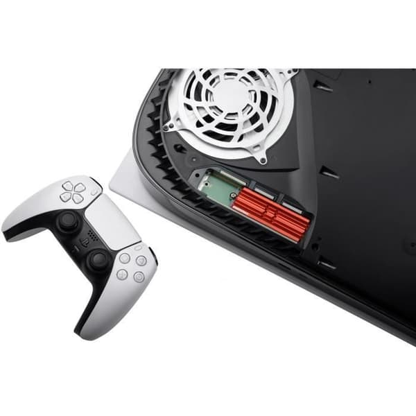 Kylfläns kylare - ENERMAX - ESC001 - Tunt chipset för M2 2280 SSD med 4 silikon kylflänsar - Röd
