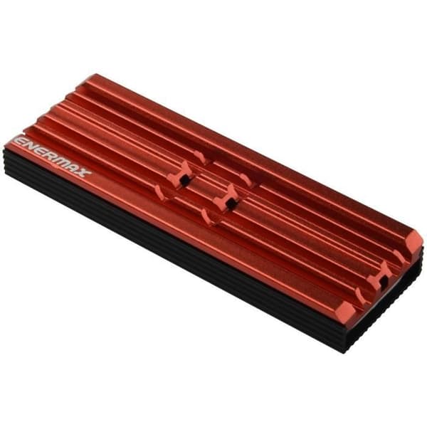 Kylfläns kylare - ENERMAX - ESC001 - Tunt chipset för M2 2280 SSD med 4 silikon kylflänsar - Röd