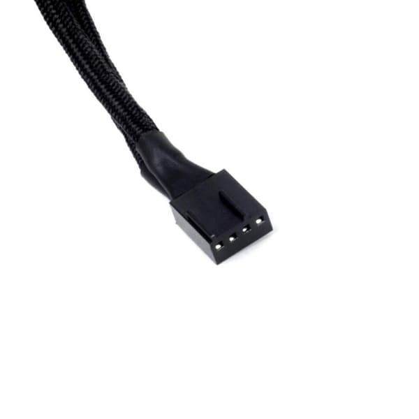 SilverStone SST-CPF01 - 10 cm splitterkabel för två PWM-fläktar, svart hylsa