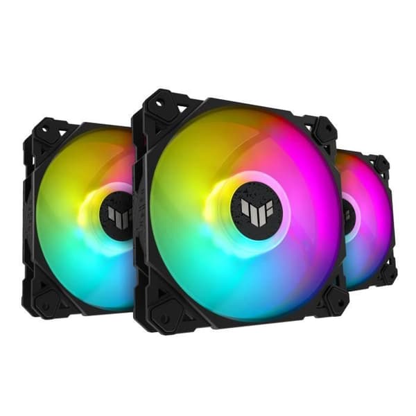 ASUS TUF Gaming TF120 ARGB 3-pack fläkt - 120 mm, svart