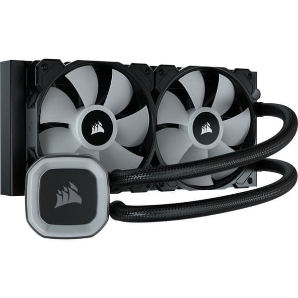 Vattenkylning - CORSAIR - H100 RGB AIO - 240 mm kylare - Vätskekylning för processor Svart