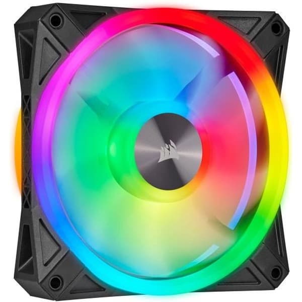 CORSAIR iCUE QL120 RGB-fläkt - Diameter 120 mm (CO-9050097-WW) Svart, Grå