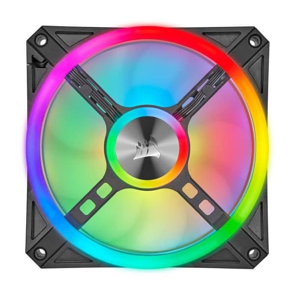 CORSAIR iCUE QL120 RGB Fläkt - Diameter 120 mm - Fläktsats RGB + Lighting Node CORE (CO-9050098-WW)