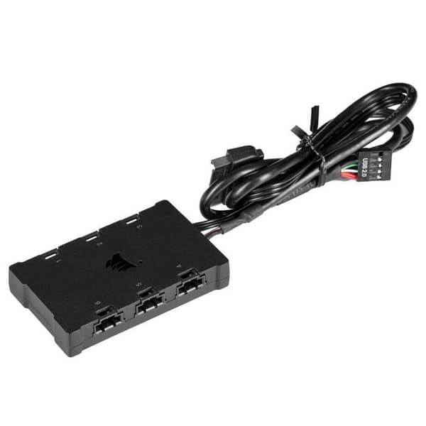 CORSAIR iCUE QL120 RGB Fläkt - Diameter 120 mm - Fläktsats RGB + Lighting Node CORE (CO-9050098-WW)