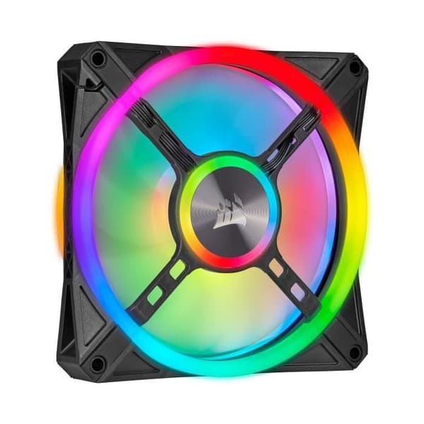 CORSAIR iCUE QL120 RGB Fläkt - Diameter 120 mm - Fläktsats RGB + Lighting Node CORE (CO-9050098-WW)