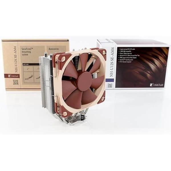 Noctua Ventirad NH-U12S SE-AM4-processor - 120 mm - AMD AM4-kompatibilitet Beige, Brun, Rostfritt stål