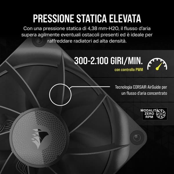 Corsair iCUE LINK RX120 Series PWM Fläkt - Svart - 120mm