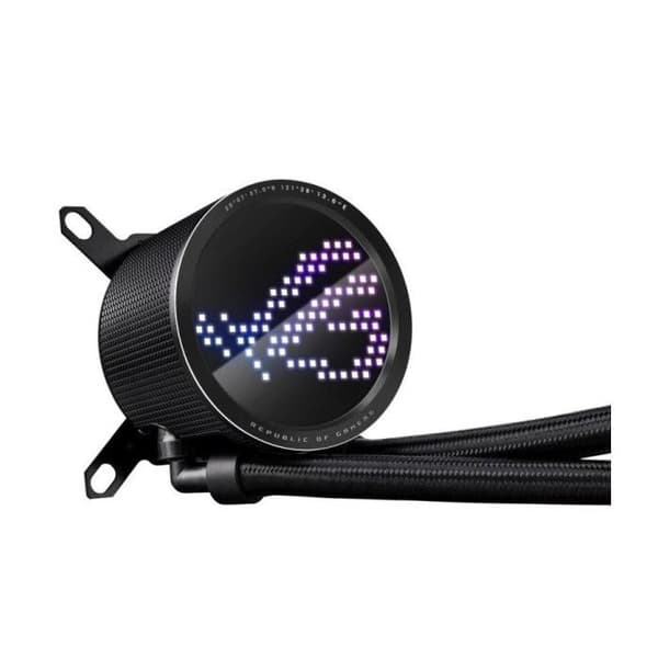 Flytande CPU-kylare - Asus - ROG Ryuo III 240 ARGB - Vit - Asetek 8:e generationens pump - Anime Matrix LED-skärm