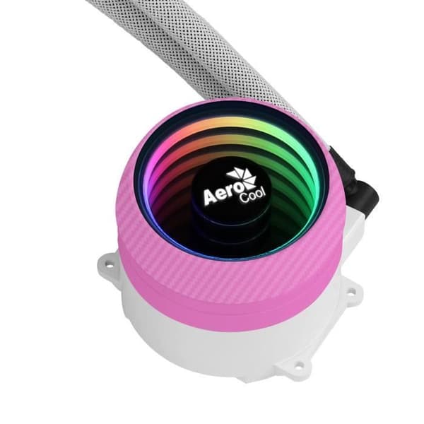 Vätskekylning - Aerocool - MIRAGEL240 - 400W TDP - 2 ARGB-fläktar 120mm - Rosa