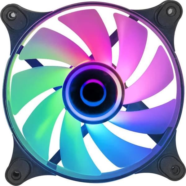 Set med 3 Mars Gaming MF-3D RGB PC-fodral fläktar - 12 cm - svart - TU
