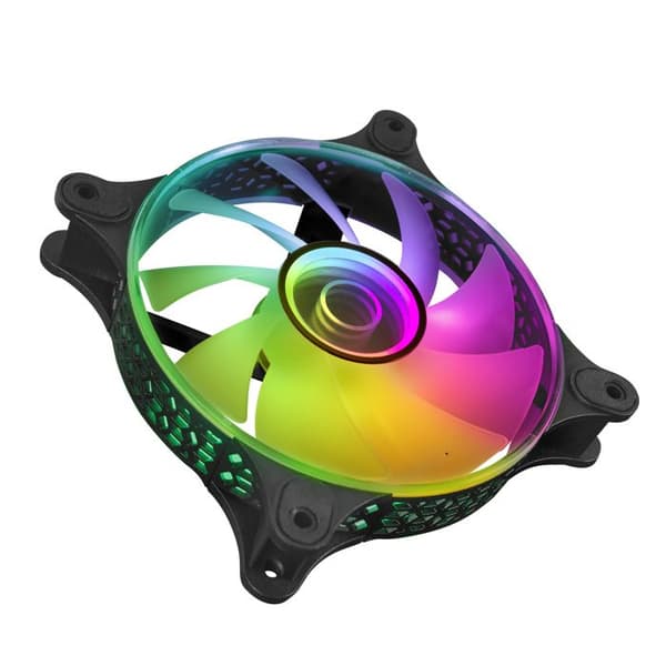 Set med 3 Mars Gaming MF-3D RGB PC-fodral fläktar - 12 cm - svart - TU