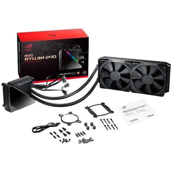 Vattenkylning - ASUS ROG - Ryujin 240 - 2 fläktar - Ljudnivå 29,7 dB - Kompatibel med LGA1150