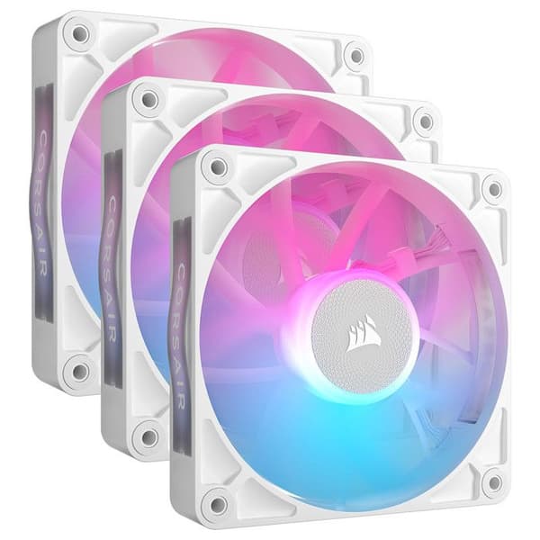 Fläkt - Corsair - iCUE LINK RX120 RGB - 120 mm - Vit - 80 dB Vit
