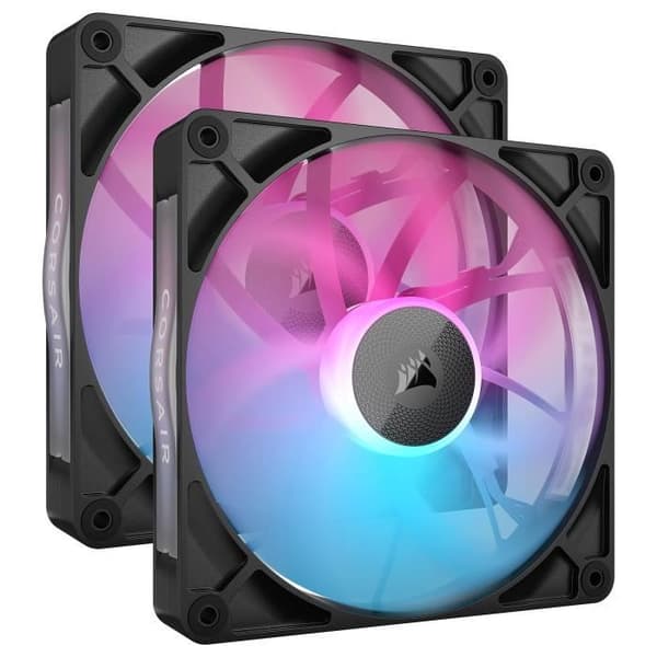 Corsair iCUE LINK RX140 RGB Series PWM-fläkt - 2-pack - 140 mm svart