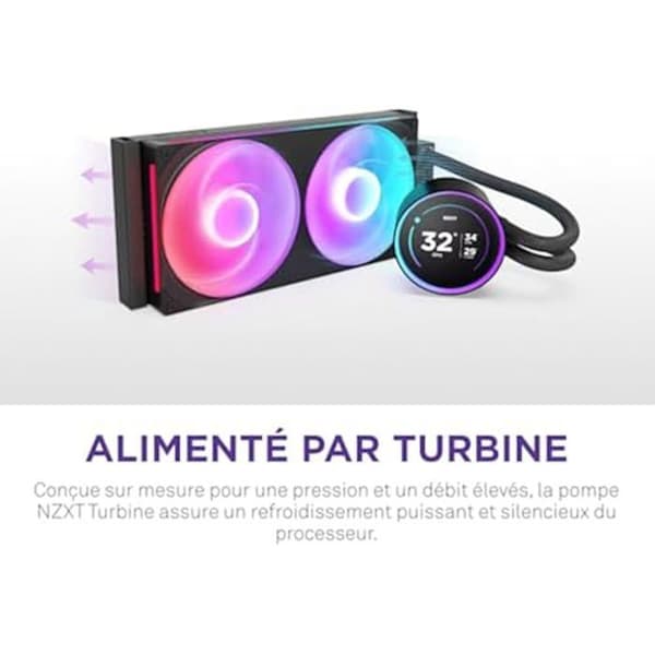 NZXT Kraken Elite 280 RGB - CPU AIO-vätskekylare - 280mm radiator - F280 RGB-fläkt - IPS LCD 2,72''