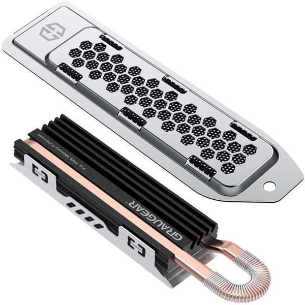 Värmeavledare HeatPipe för SSD M.2 NVMe (2280), Playstation 5, PS5 Slim, för PS5 minnesutökning, med lock