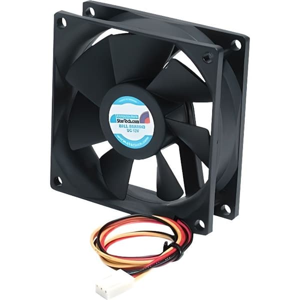 STARTECH Silent Dual Kullager PC-fläkt - TX3 Strömförsörjning - 80mm - 27dB Buller - Plast Svart
