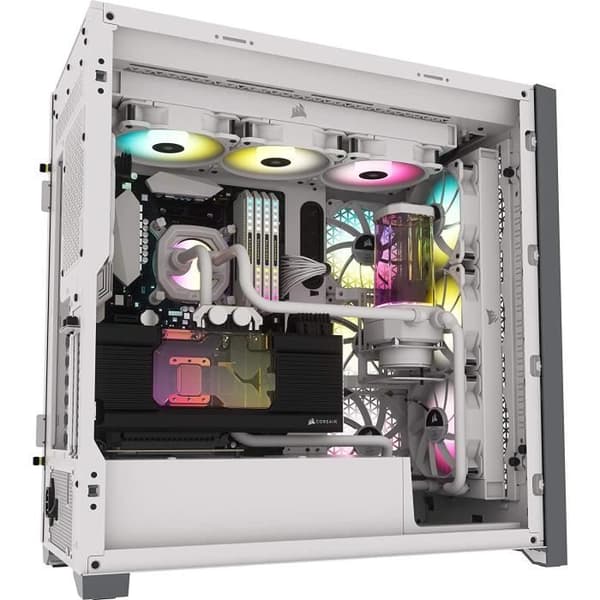 CORSAIR 5000D Airflow PC-fodral - Mid-Tower ATX härdat glas - Vit (CC-9011211-WW)