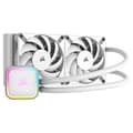 Miniatyrbild 1 av 5: CORSAIR - iCUE H100i RGB ELITE - Flytande processorkylare - 2 120mm AF ELITE PWM-fläktar - Vit -